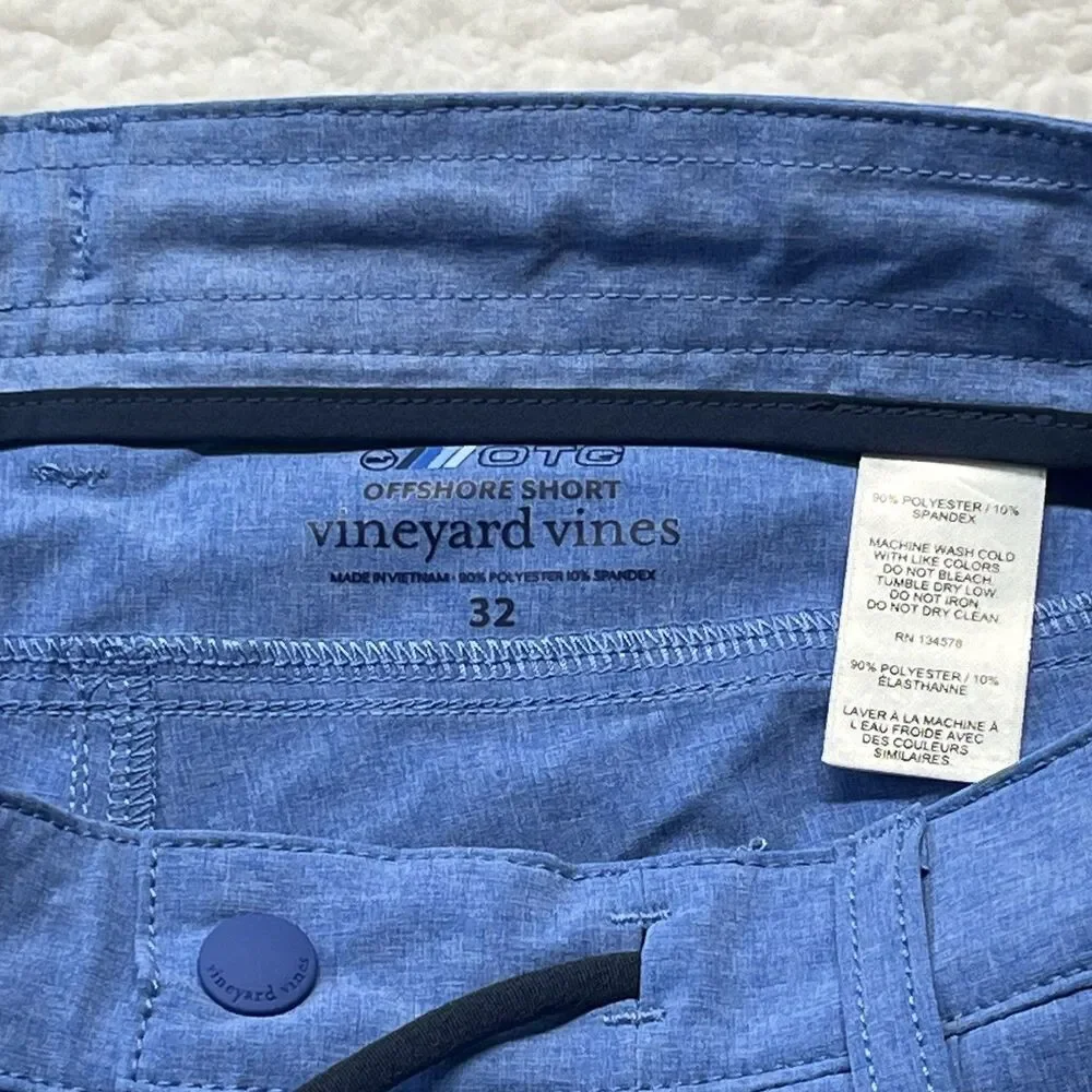Vinyard Vines Shorts Mens 32 Blue OTG Offshore Performance Preppy Athleisure